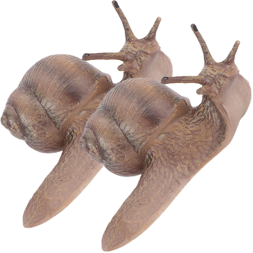 Kids Home Education - 2Pcs Realistic Snail Decoration Premium Plastic