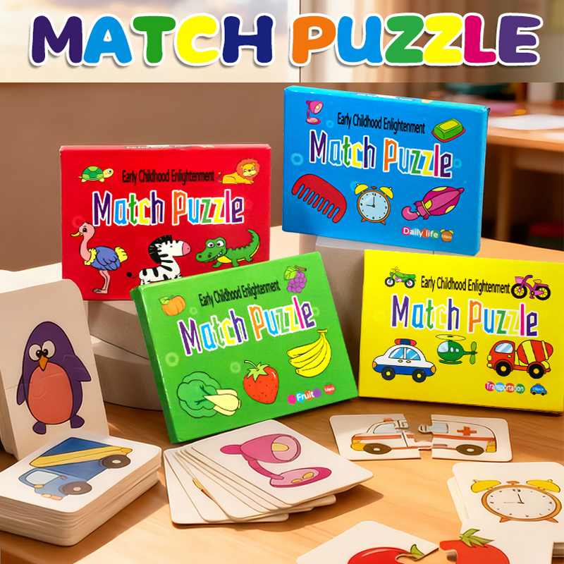 Kids Education Card - 32pcs Matching Card Puzzle Toys Cartoon