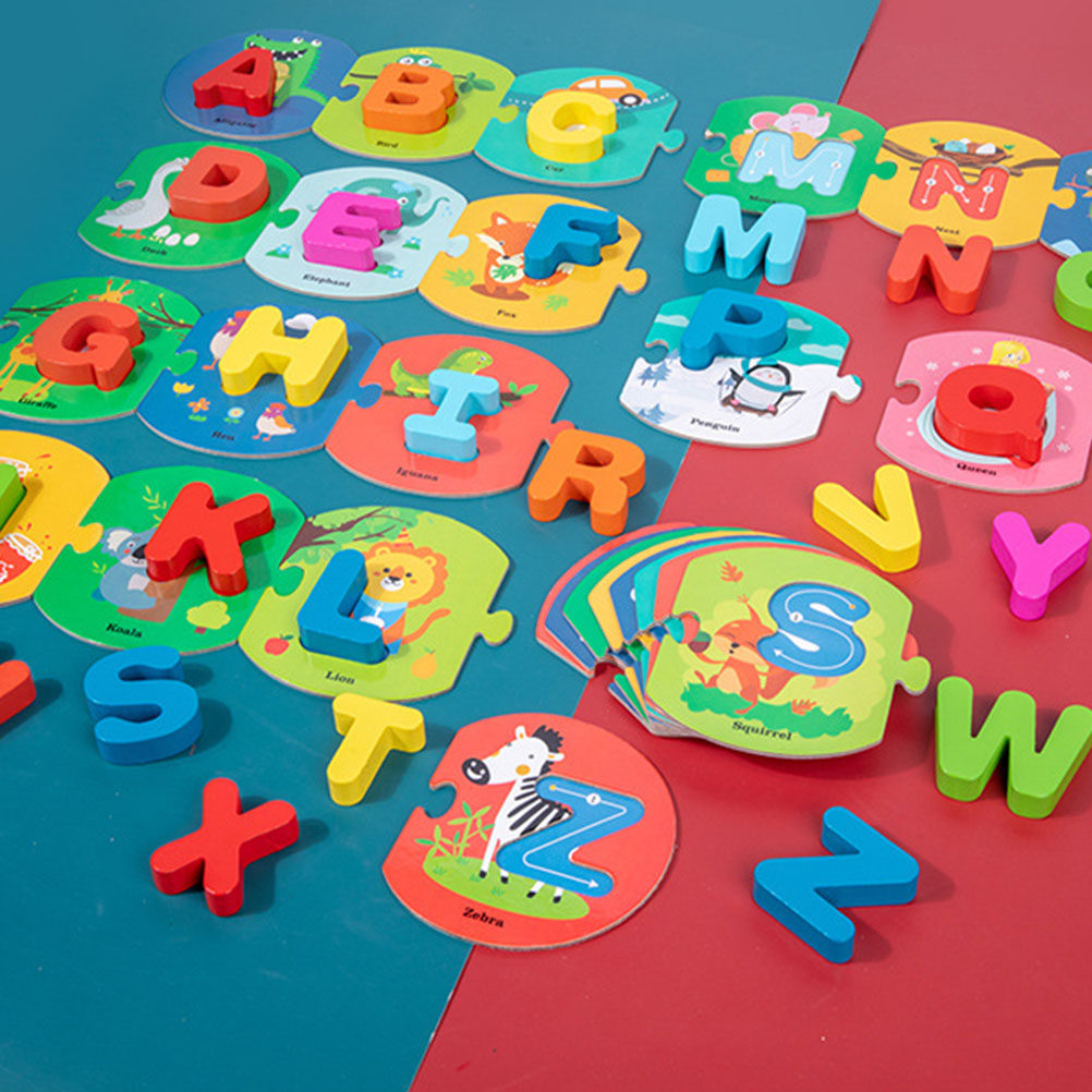 Kids Education Card - 1Set Letter Matching Educational Puzzle Set
