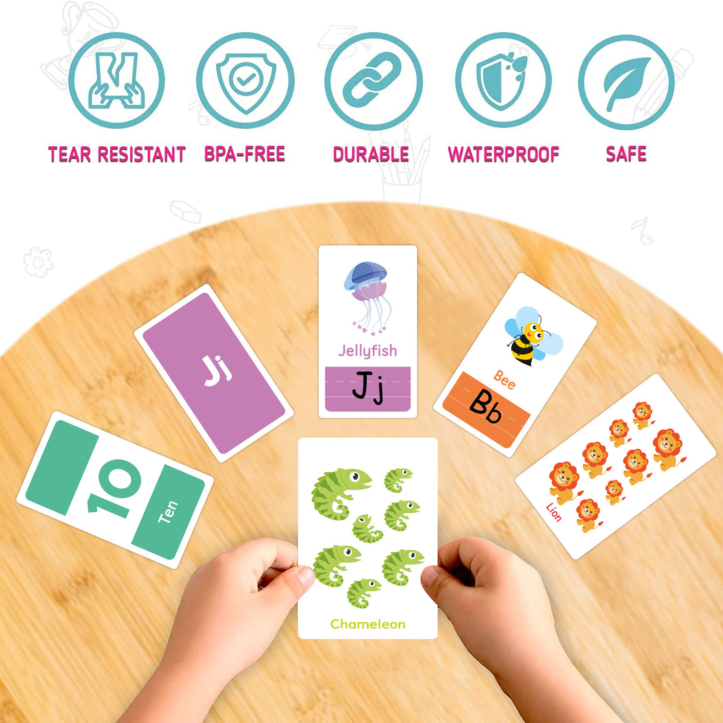 58 Pcs ABC Alphabet Flashcards - Kids Education Card review and price