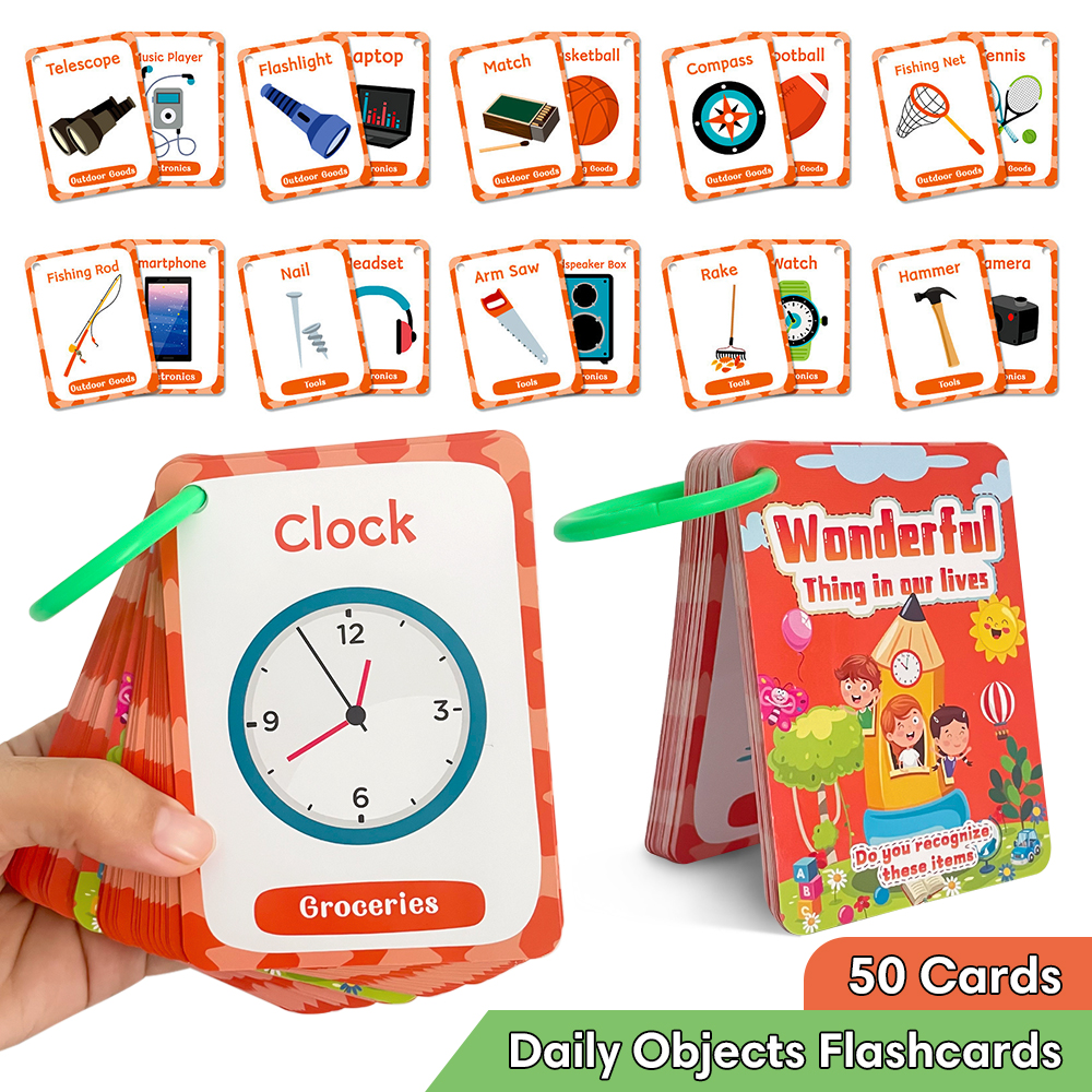 Daily Objects English Flashcar - Kids Education Card review and price