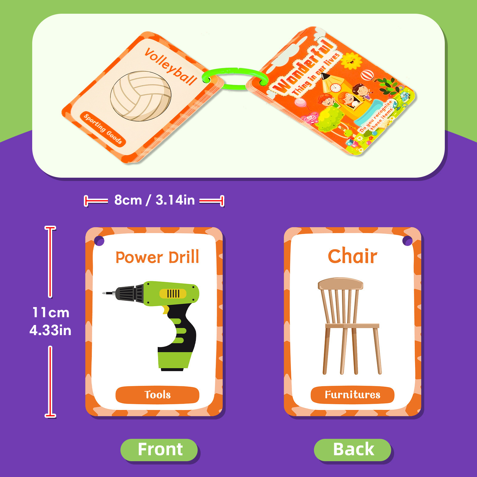 Daily Objects English Flashcar - Kids Education Card review and price