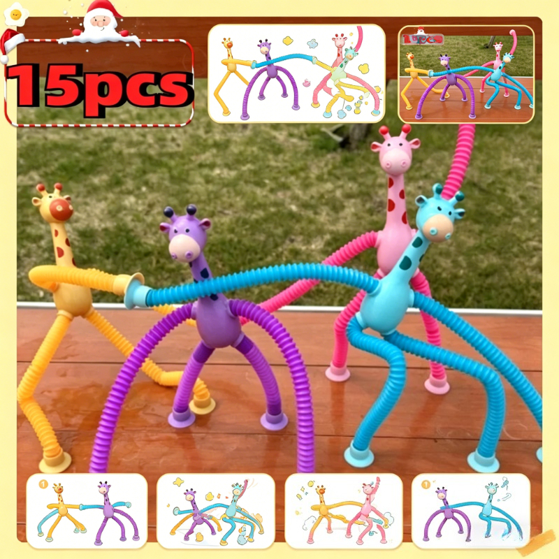 15Pcs Giraffe Pop Tube Suction - Kids Education Youtube review and price