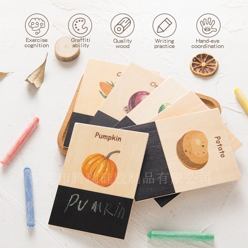Wooden Cognition Flash Cards W - Kids Education Card review and price