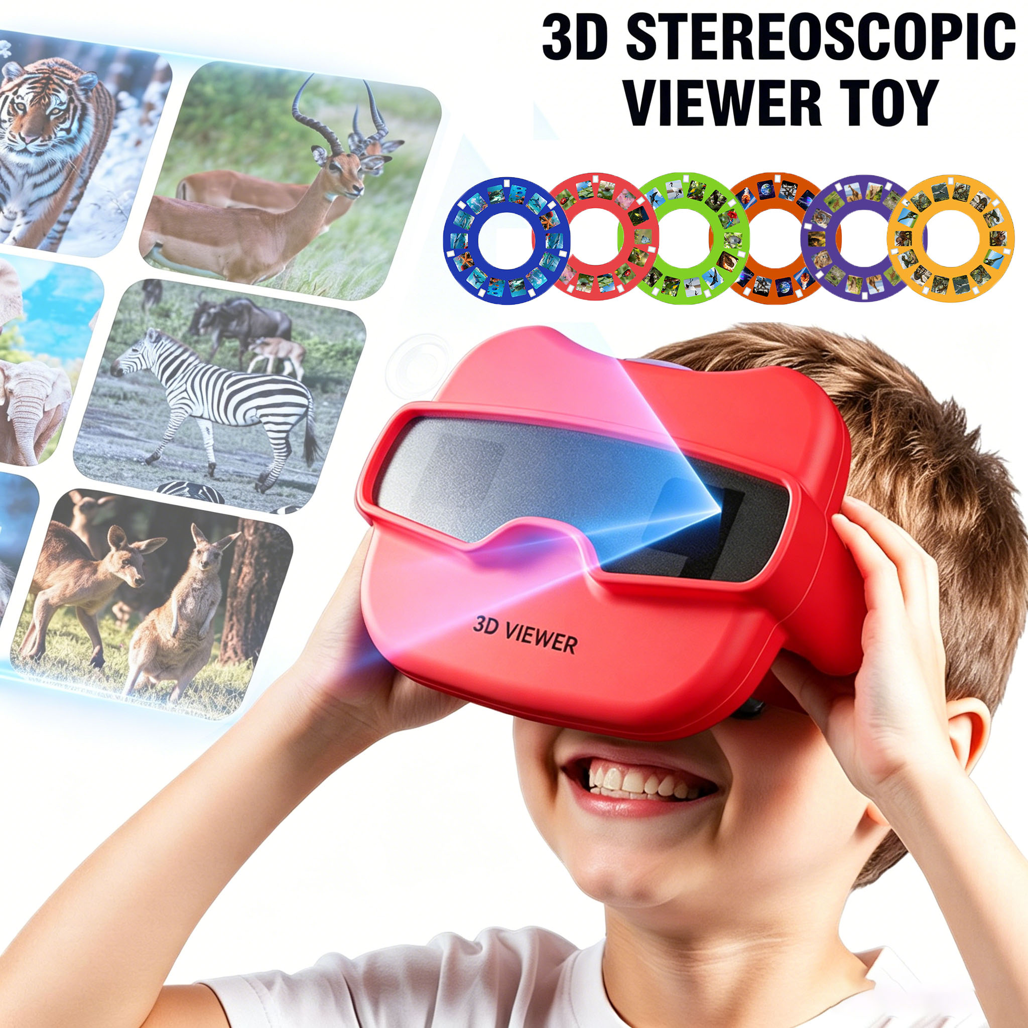 3D Stereoscopic Viewer Toy wit - Kids Education Reels review and price