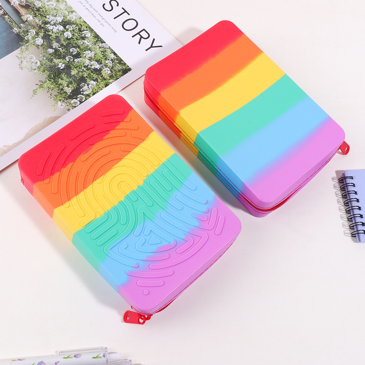 Silicone Rainbow Desk Statione - Kids Home Education review and price
