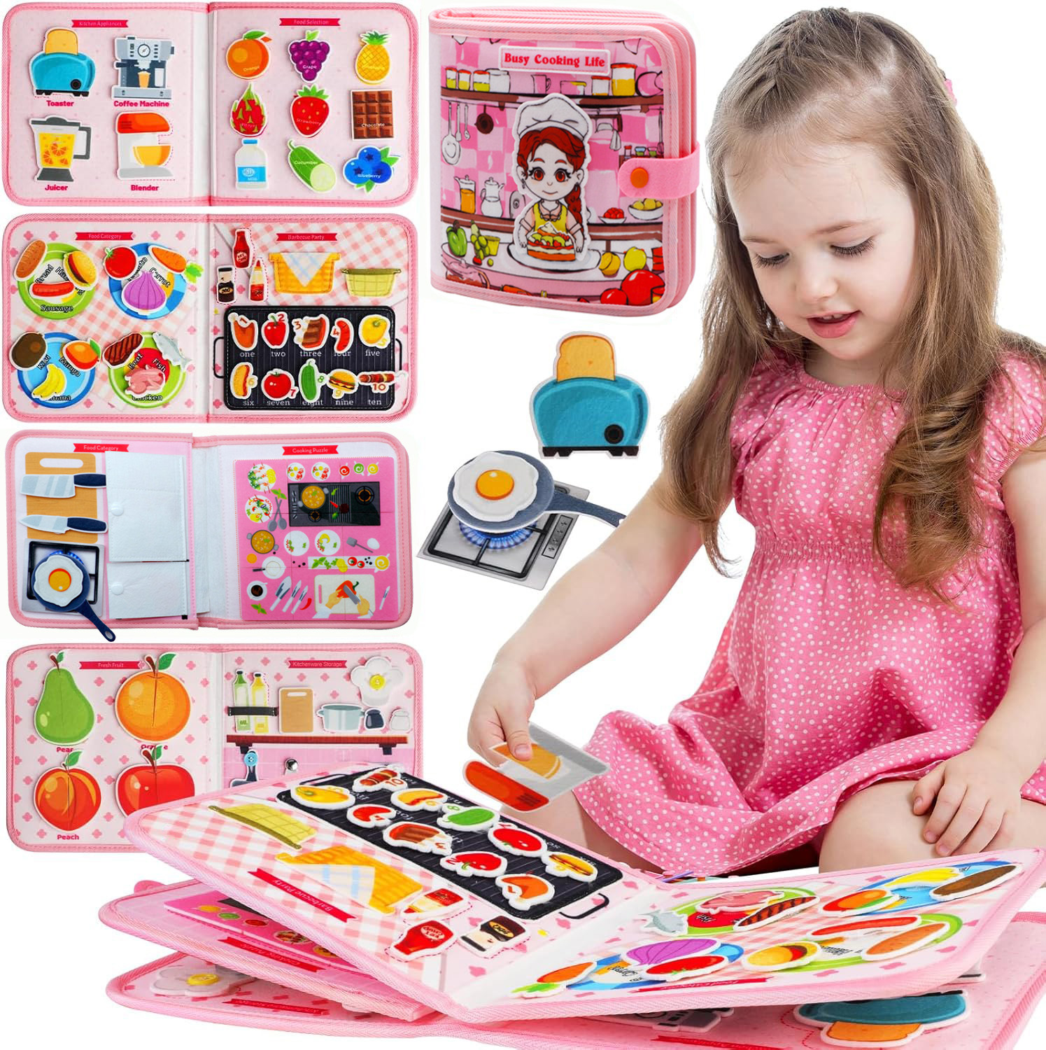 Toddler Busy Board Montessori  - Kids Education Books review and price