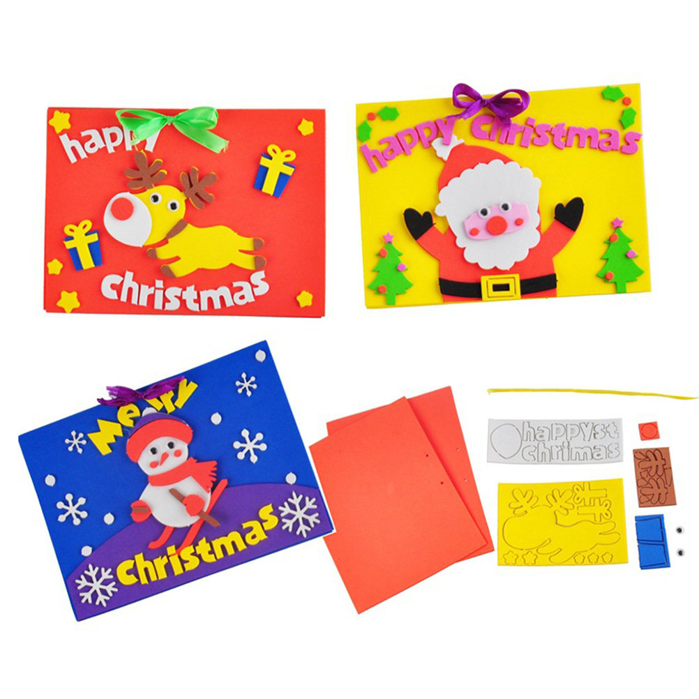 3Pcs DIY Cards Making Christma - Kids Education Card review and price