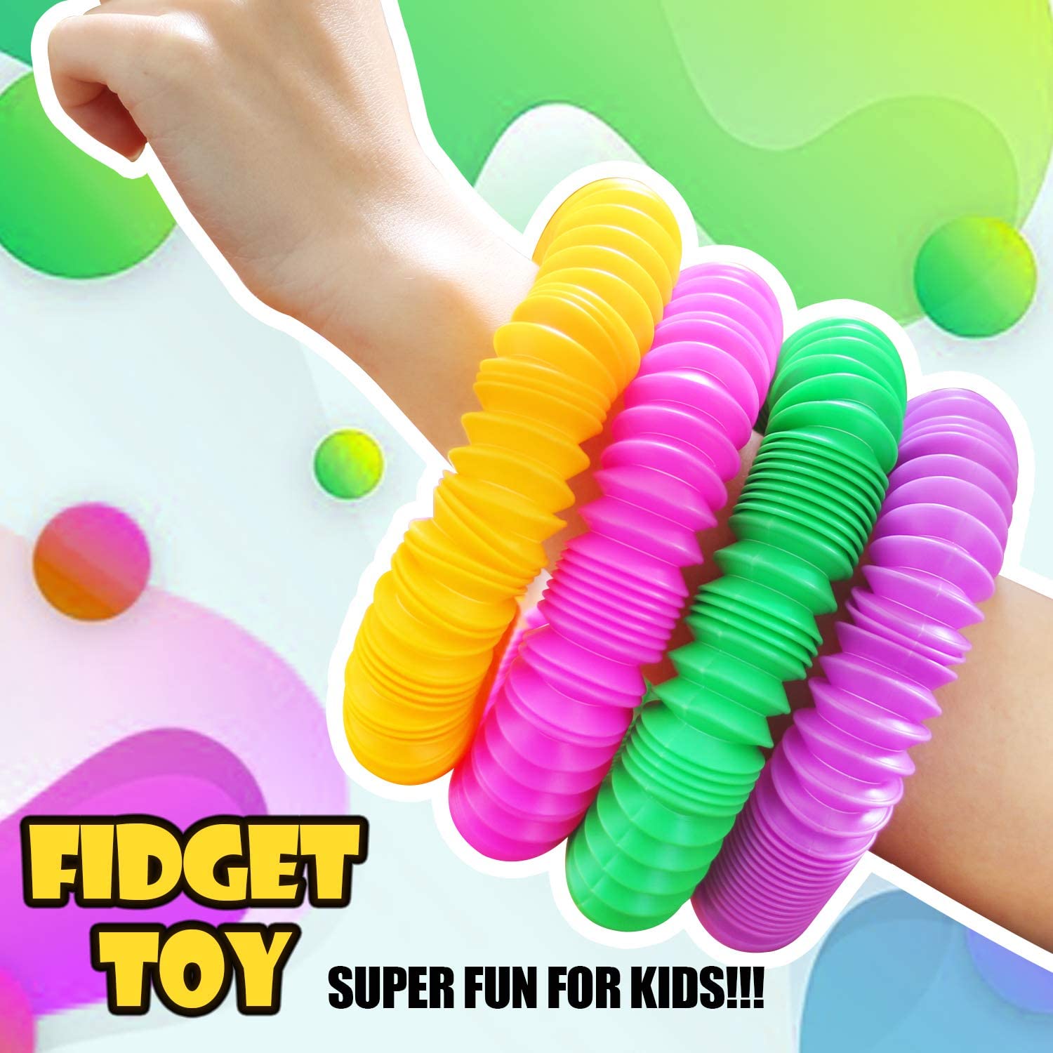 4 Pack Colorful Mini Pop Tubes - Kids Education Youtube review and price