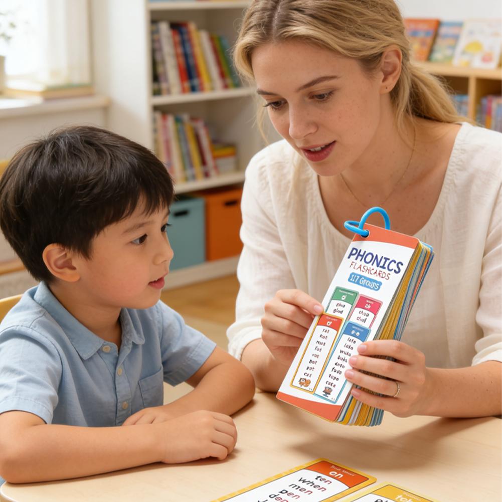 117 Groups Phonics Flashcards  - Kids Education Card review and price