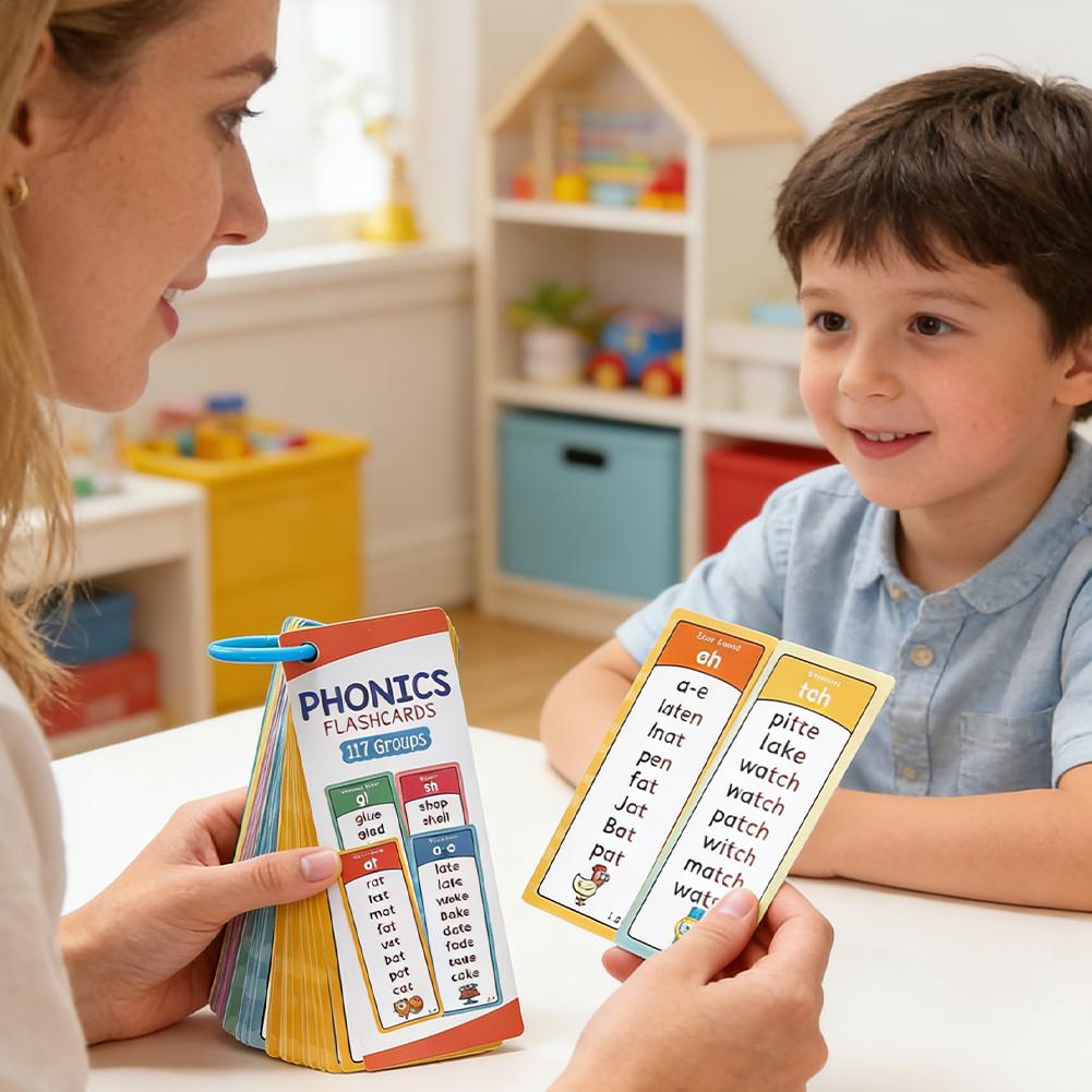 117 Groups Phonics Flashcards  - Kids Education Card review and price