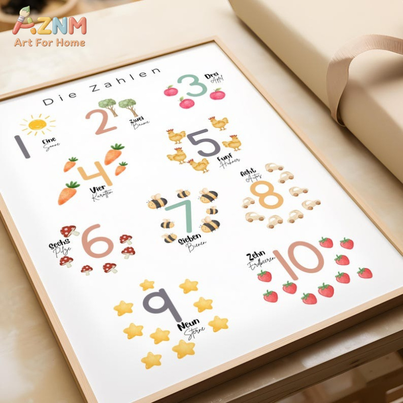 AZNM German Alphabet Numbers C - Kids Home Education review and price