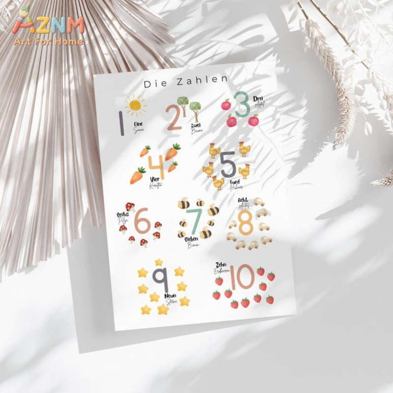 AZNM German Alphabet Numbers C - Kids Home Education review and price