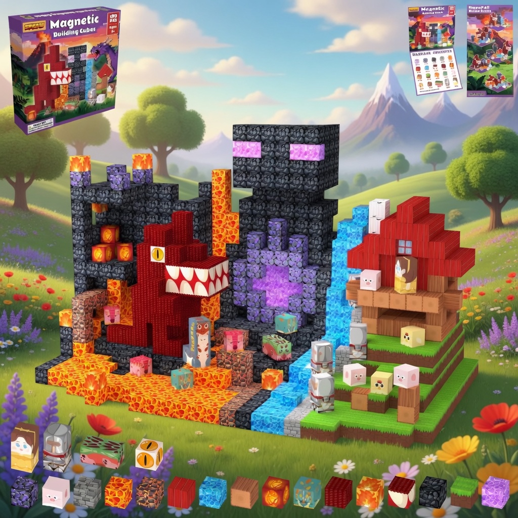 Magnetic Cube Dinosaur Park Bl - Kids Education Park review and price