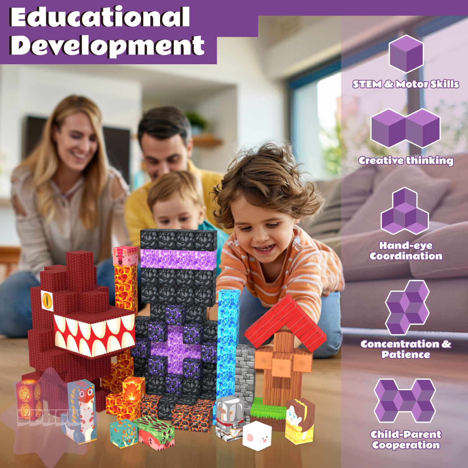 Magnetic Cube Dinosaur Park Bl - Kids Education Park review and price